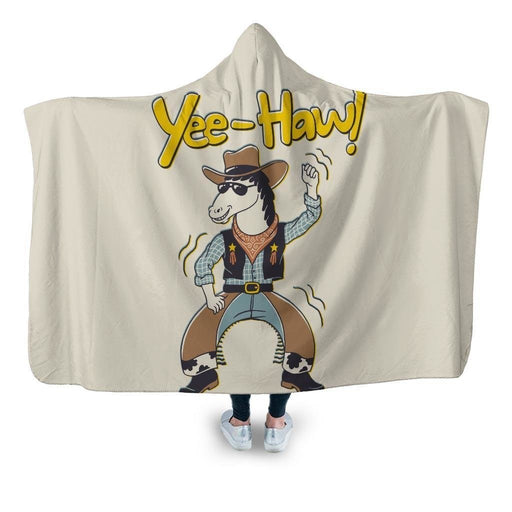 Horsing Around Hooded Blanket - Adult / Premium Sherpa