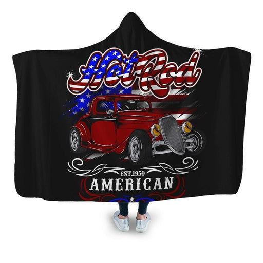 Hot Rod American Hooded Blanket - Adult / Premium Sherpa