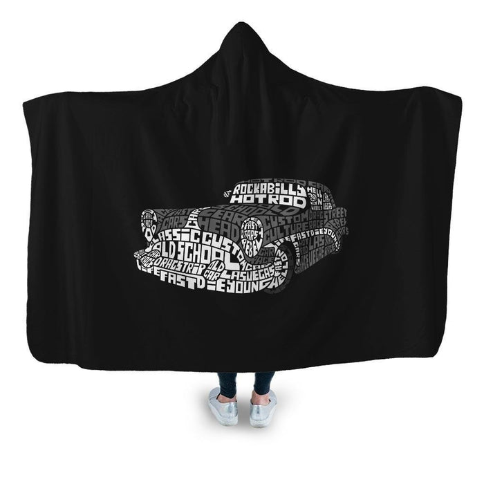 Hotrod Hooded Blanket - Adult / Premium Sherpa