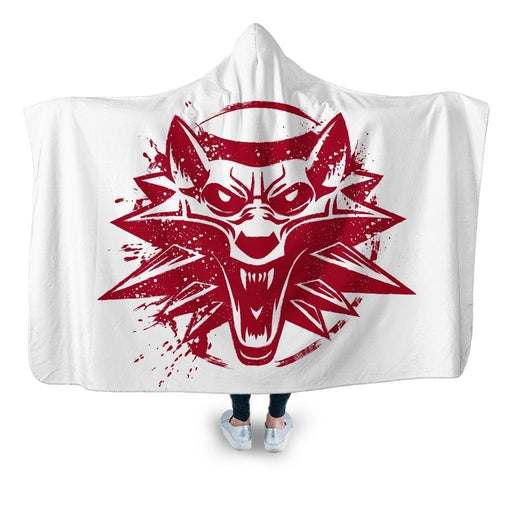 I Am The Witcher Red Version Hooded Blanket - Adult / Premium Sherpa