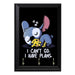 I Can t Go Stitch Key Hanging Plaque - 8 x 6 / Yes