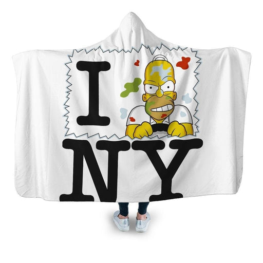 I Hate Ny Hooded Blanket - Adult / Premium Sherpa