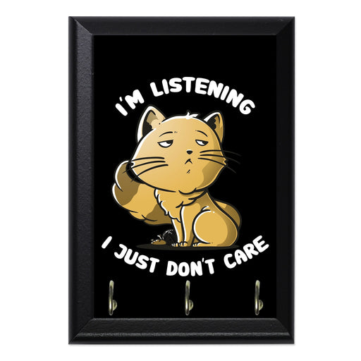 I Just Don t Care Cores Key Hanging Plaque - 8 x 6 / Yes