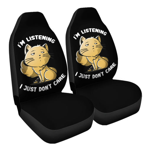 I Just Don’t Care Cores Car Seat Covers - One size