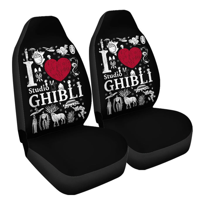 I Love Ghibli Car Seat Covers - One size