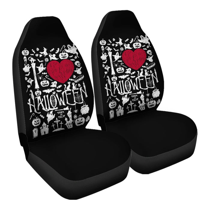 I Love Halloween Car Seat Covers - One size
