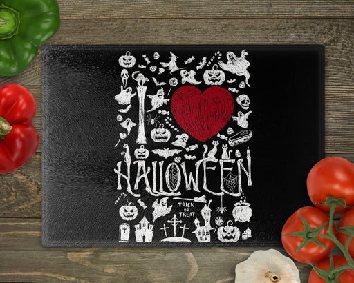 I Love Halloween Cutting Board