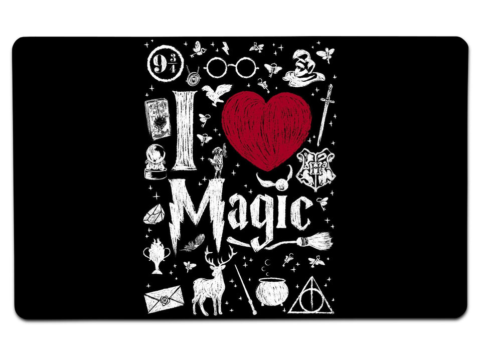 I Love Magic Large Mouse Pad