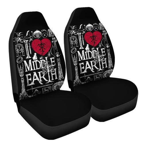 I Love Middle Earth Car Seat Covers - One size