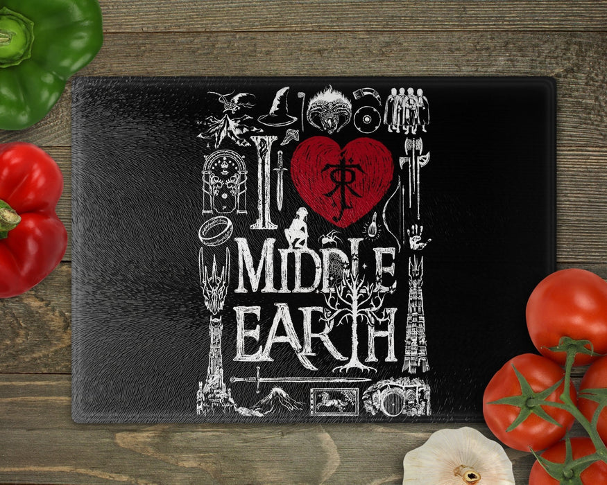 I Love Middle Earth Cutting Board