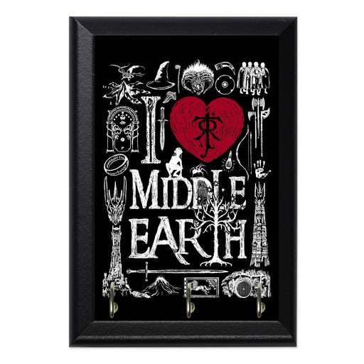I Love Middle Earth Key Hanging Plaque - 8 x 6 / Yes