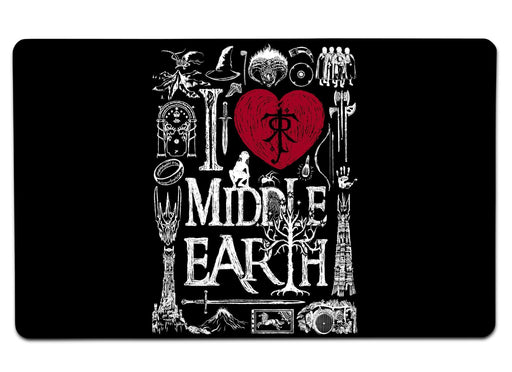 I Love Middle Earth Large Mouse Pad