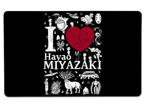 I Love Miyazaki Large Mouse Pad