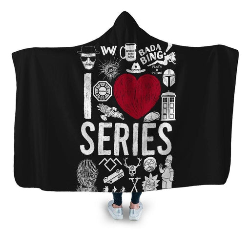 I Love Series Hooded Blanket - Adult / Premium Sherpa