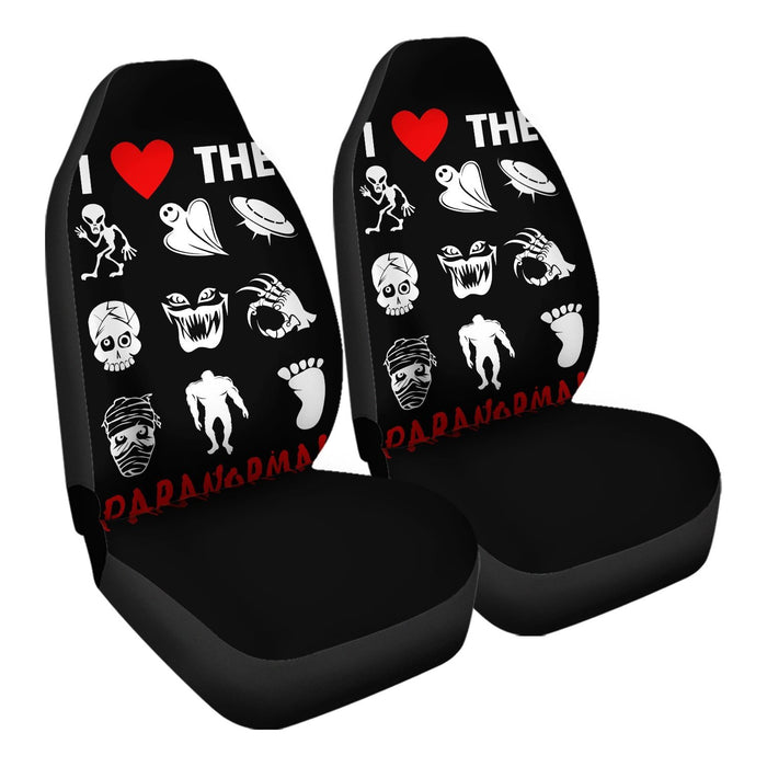 I Love The Paranormal Car Seat Covers - One size
