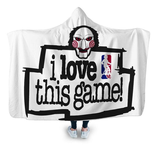 I Love This Game Hooded Blanket - Adult / Premium Sherpa