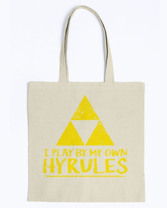 I Play By My Own Hyrules Canvas Tote - Natural / M