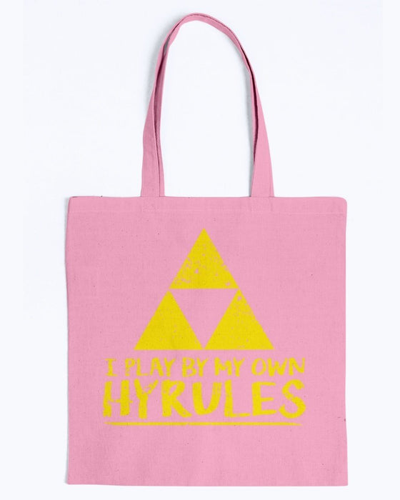 I Play By My Own Hyrules Canvas Tote - Pink / M