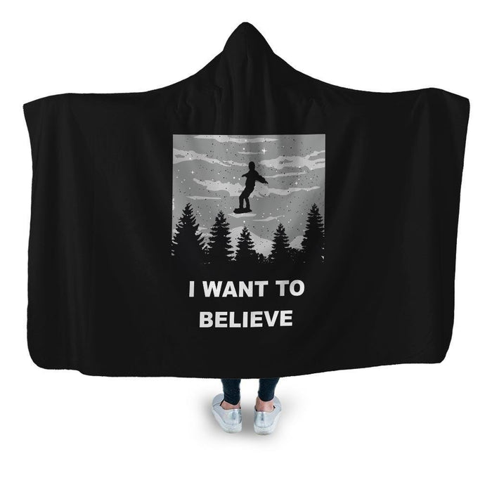 I Want To Believe Hooded Blanket - Adult / Premium Sherpa