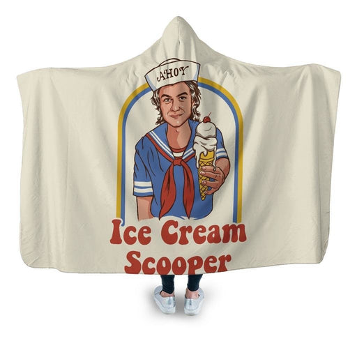 Ice Cream Scooper Hooded Blanket - Adult / Premium Sherpa
