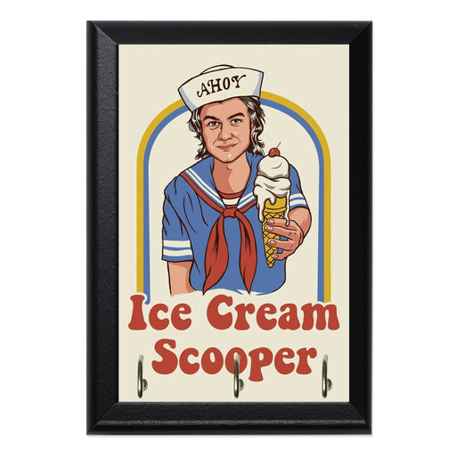 Ice Cream Scooper Wall Plaque Key Holder - 8 x 6 / Yes