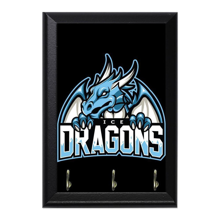 Ice Dragons Decorative Wall Plaque Key Holder Hanger - 8 x 6 / Yes