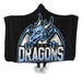 Ice Dragons Hooded Blanket - Adult / Premium Sherpa
