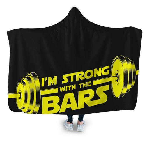 I’m Strong With The Bars Hooded Blanket - Adult / Premium Sherpa