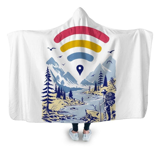 Internet Explorer Hooded Blanket - Adult / Premium Sherpa