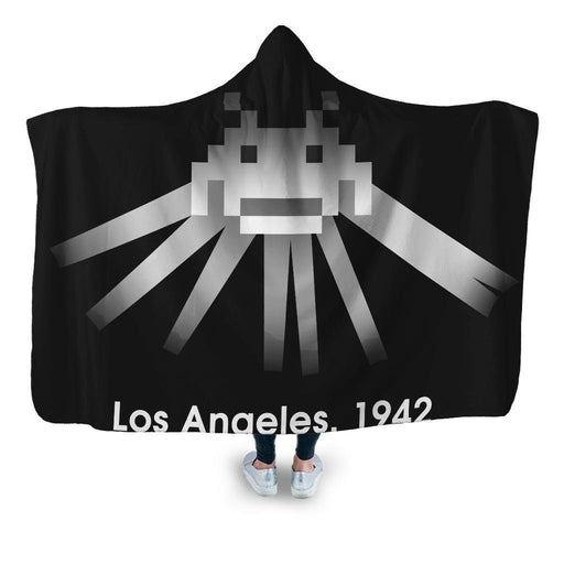 Invaders In Los Angeles Hooded Blanket - Adult / Premium Sherpa