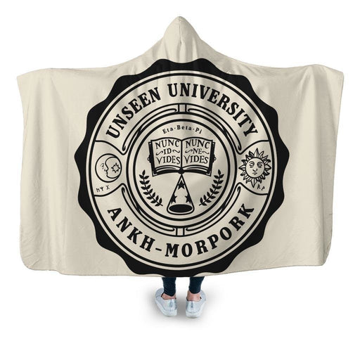 Invisible University Hooded Blanket - Adult / Premium Sherpa