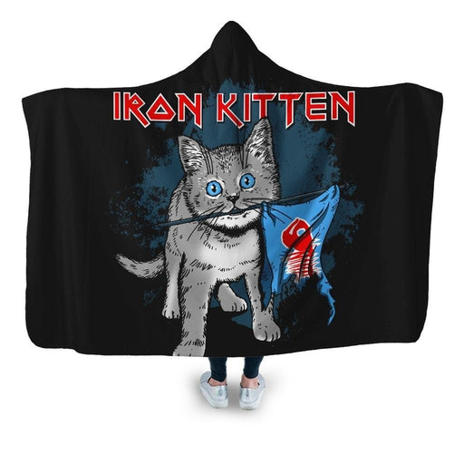 Iron Kitten Hooded Blanket - Adult / Premium Sherpa