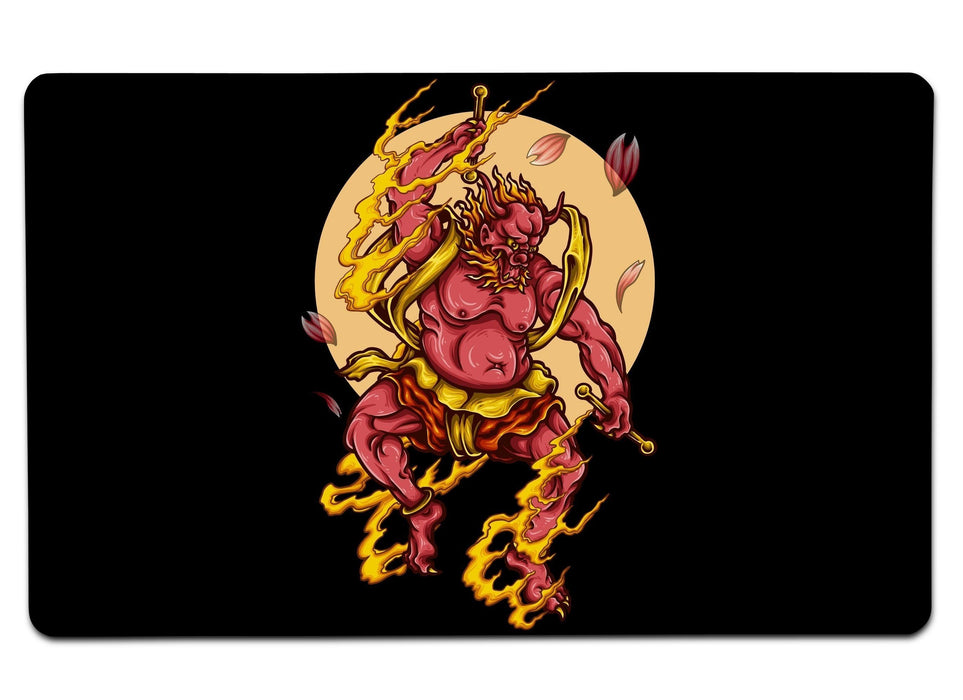 Japanese Red Oni Tattoo Large Mouse Pad