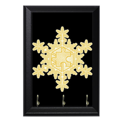 Jiggy Snowflake Wall Plaque Key Holder - 8 x 6 / Yes