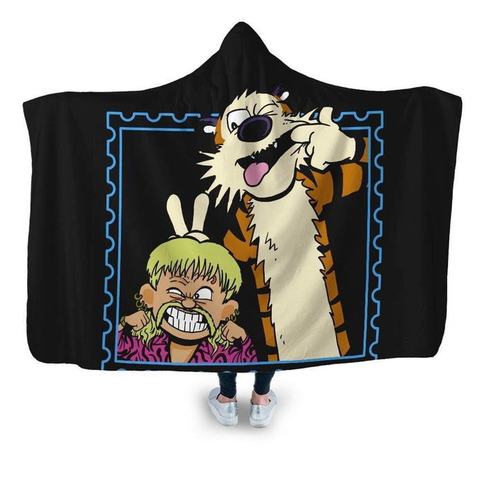 Joe And Tiger Hooded Blanket - Adult / Premium Sherpa