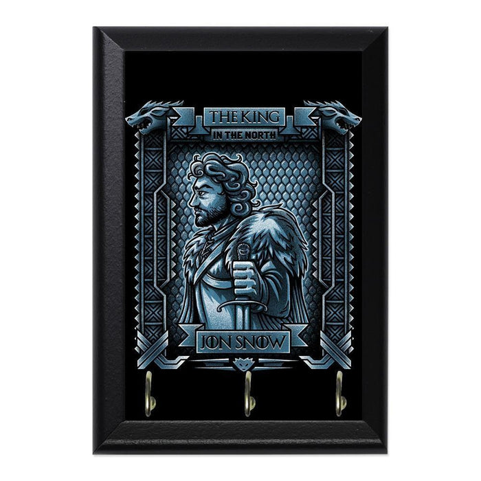Jon Snow King In The North Decorative Wall Plaque Key Holder Hanger - 8 x 6 / Yes