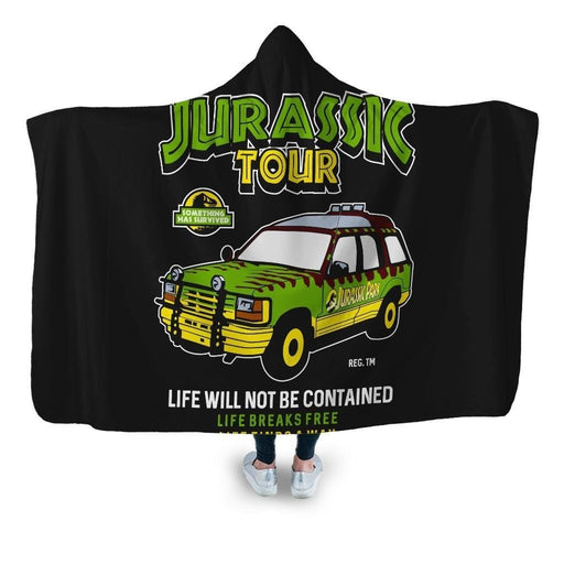 Jurassic Tour Hooded Blanket - Adult / Premium Sherpa