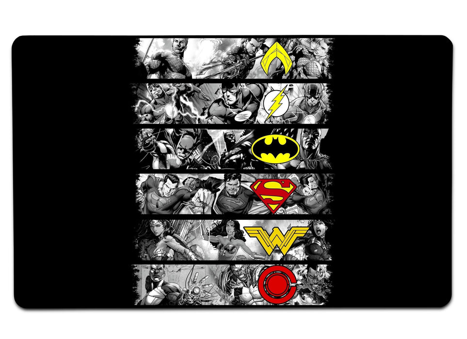 Justice League Blocks Large Mouse Pad