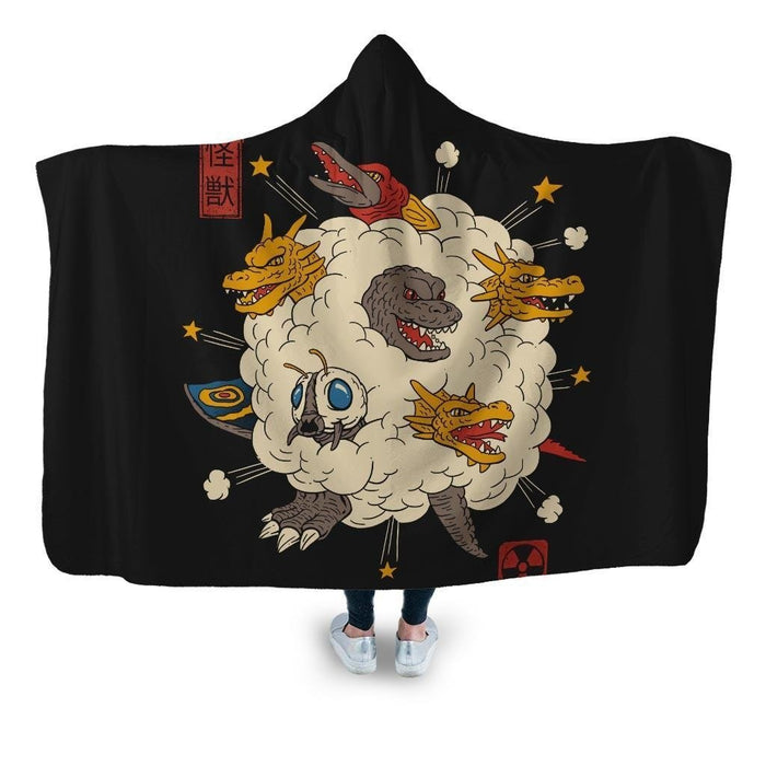 Kaiju Rumble Hooded Blanket - Adult / Premium Sherpa