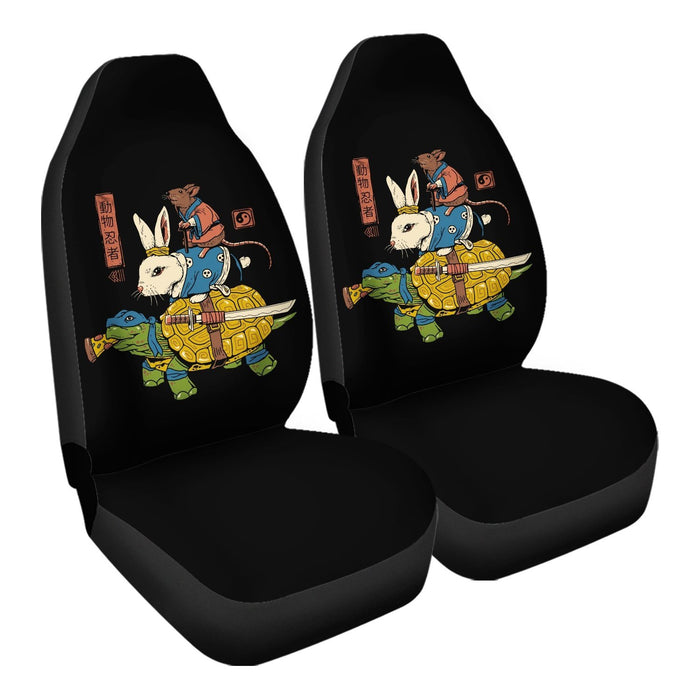 Kame Usagi And Ratto Ninjas Car Seat Covers - One size