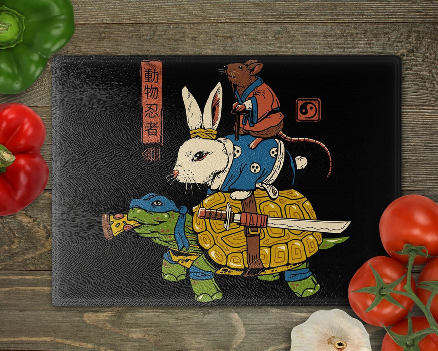 Kame Usagi And Ratto Ninjas Cutting Board