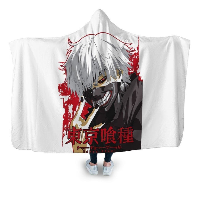 Kaneki Ghoul 2 Hooded Blanket - Adult / Premium Sherpa