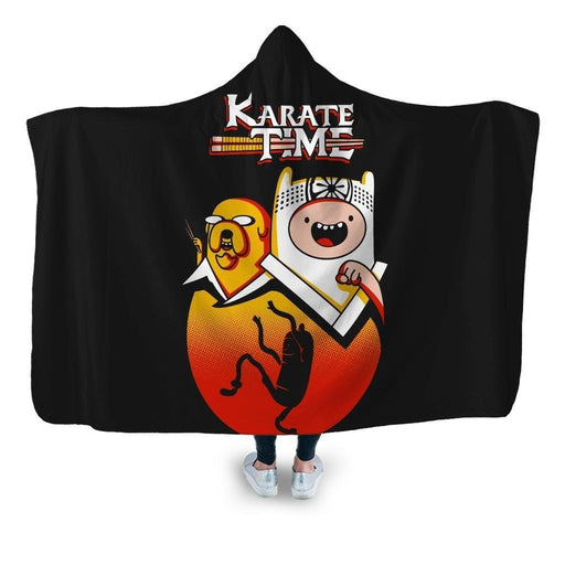 Karate Time Hooded Blanket - Adult / Premium Sherpa