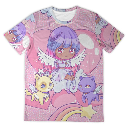 Kawaii Chibi Girl All Over Print T-Shirt - XS