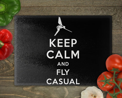 Keep Calm and Fly Casual Cutting Board