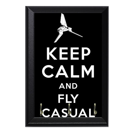 Keep Calm and Fly Casual Key Hanging Wall Plaque - 8 x 6 / Yes