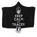 Keep Calm and Tracer on Hooded Blanket - Adult / Premium Sherpa