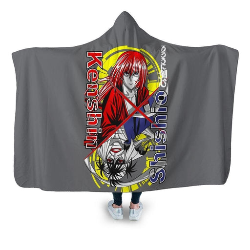 Kenshin Vs Shishio Hooded Blanket - Adult / Premium Sherpa