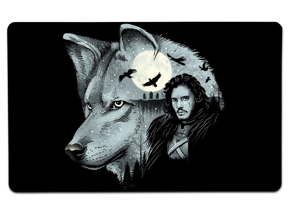 King Of Dire Wolves Large Mouse Pad