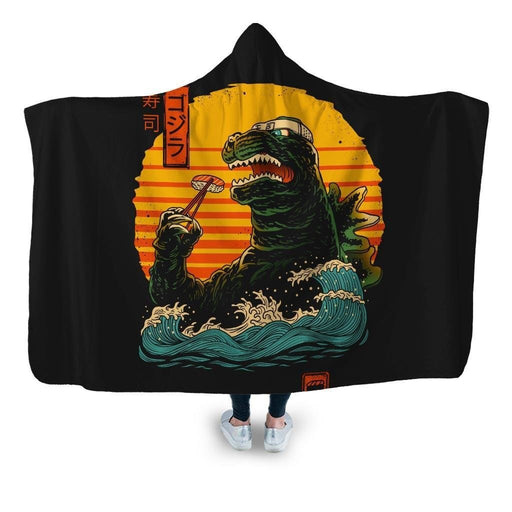 King Of Sushi Hooded Blanket - Adult / Premium Sherpa